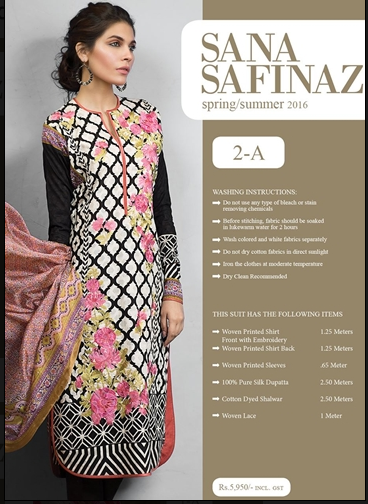 Sana Safinaz Lawn Summer Collection 2016-2