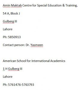 Special Education Institutes In Lahore Special Children School