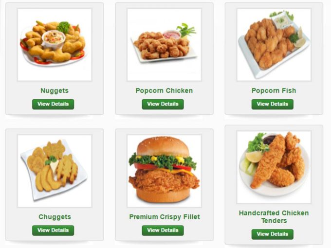 Menu Products Price List In Pakistan