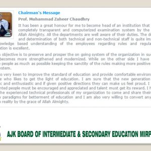 AJK Mirpur Board Result 2023 11th, 12th Class