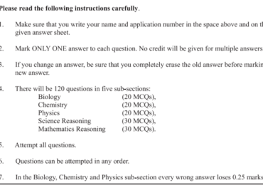 Cadet College Okara Entry Test Sample Paper, Pattern, Mcqs Online