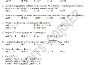 NUST Engineering Entry Test Sample Paper