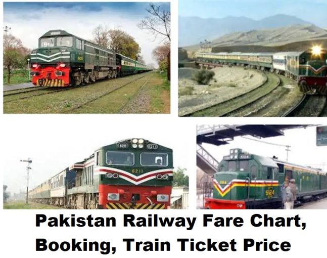 Pakistan Railway Fare Chart Ticket, Booking, Charges Train Ticket Price